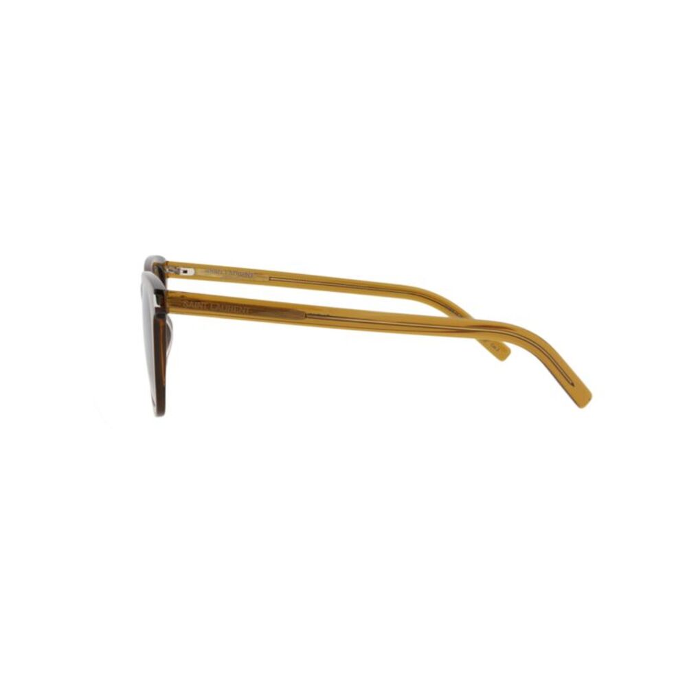 Saint Laurent Square-Frame Recycled Acetate Sunglasses Brown Womens - Picture 3 of 6